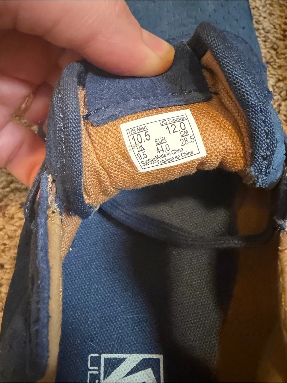 Vans Men's Navy Blue Suede Athletic Sneakers 10.5